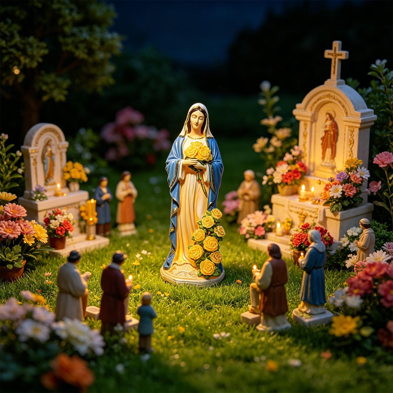 Virgin Mary Solar Statue Garde - Farming And Agriculture review and price